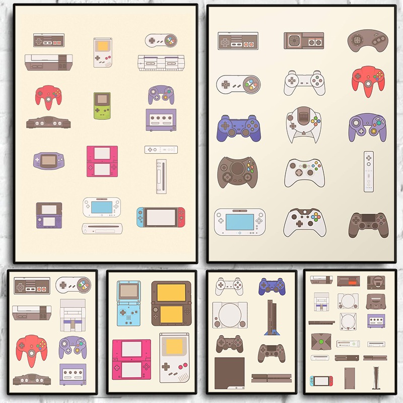 Gaming Console In - Pôster de Evolução de Videogames Portáteis