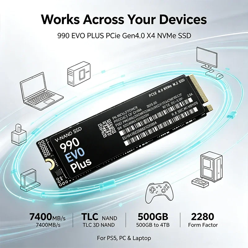 Novo SSD NVMe 990 EVO Plus M.2 - Gaming Console Evo avaliação e preço